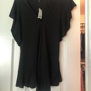 Banana Republic black ruffle top